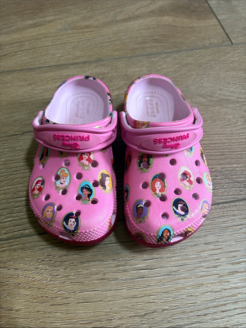 Pink Disney Princess Crocs